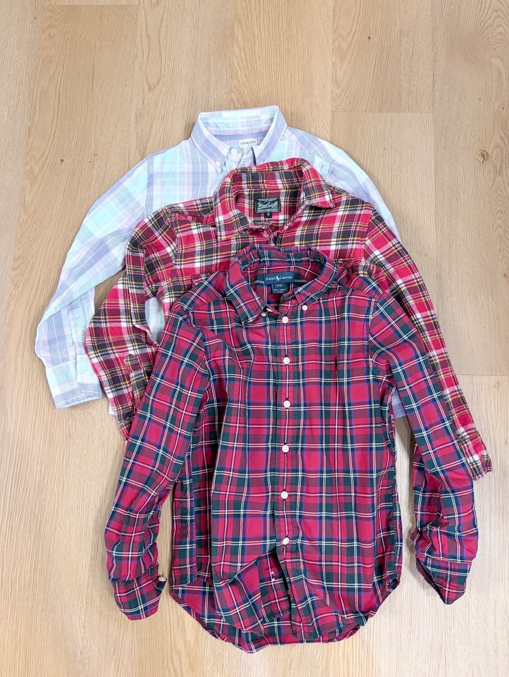 Boy’s Size 8 Shirt Bundle Ralph Lauren; Woolrich; JCrew Crewcuts